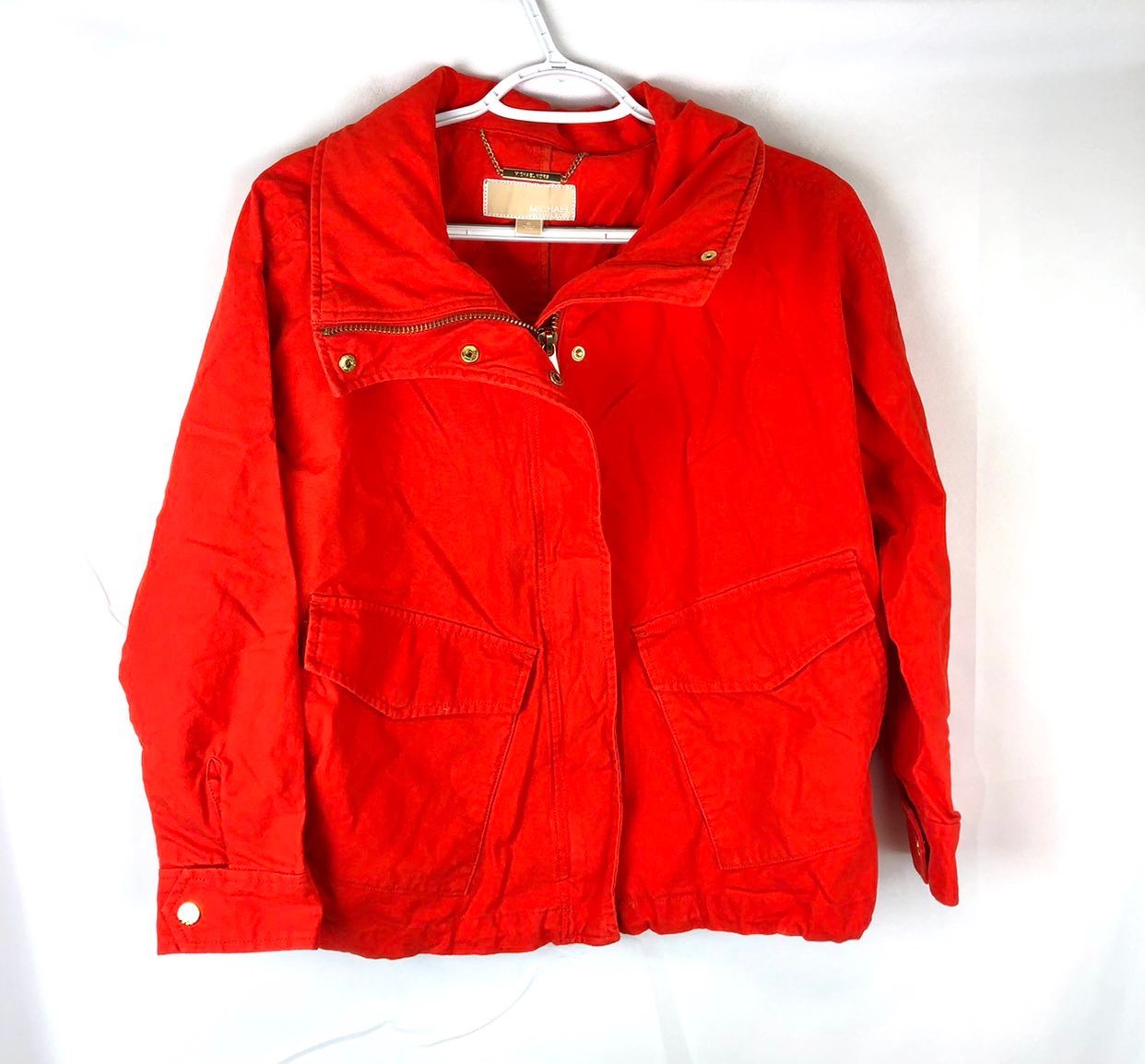 Michael Kors Women's Orange Coral Lightweight Jacket Size Small