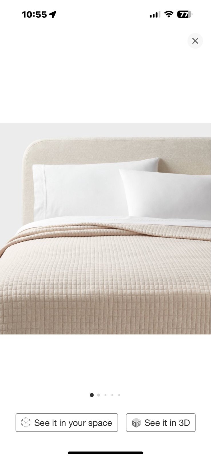 Full/Queen Jersey Quilt Oatmeal Heather - Threshold™