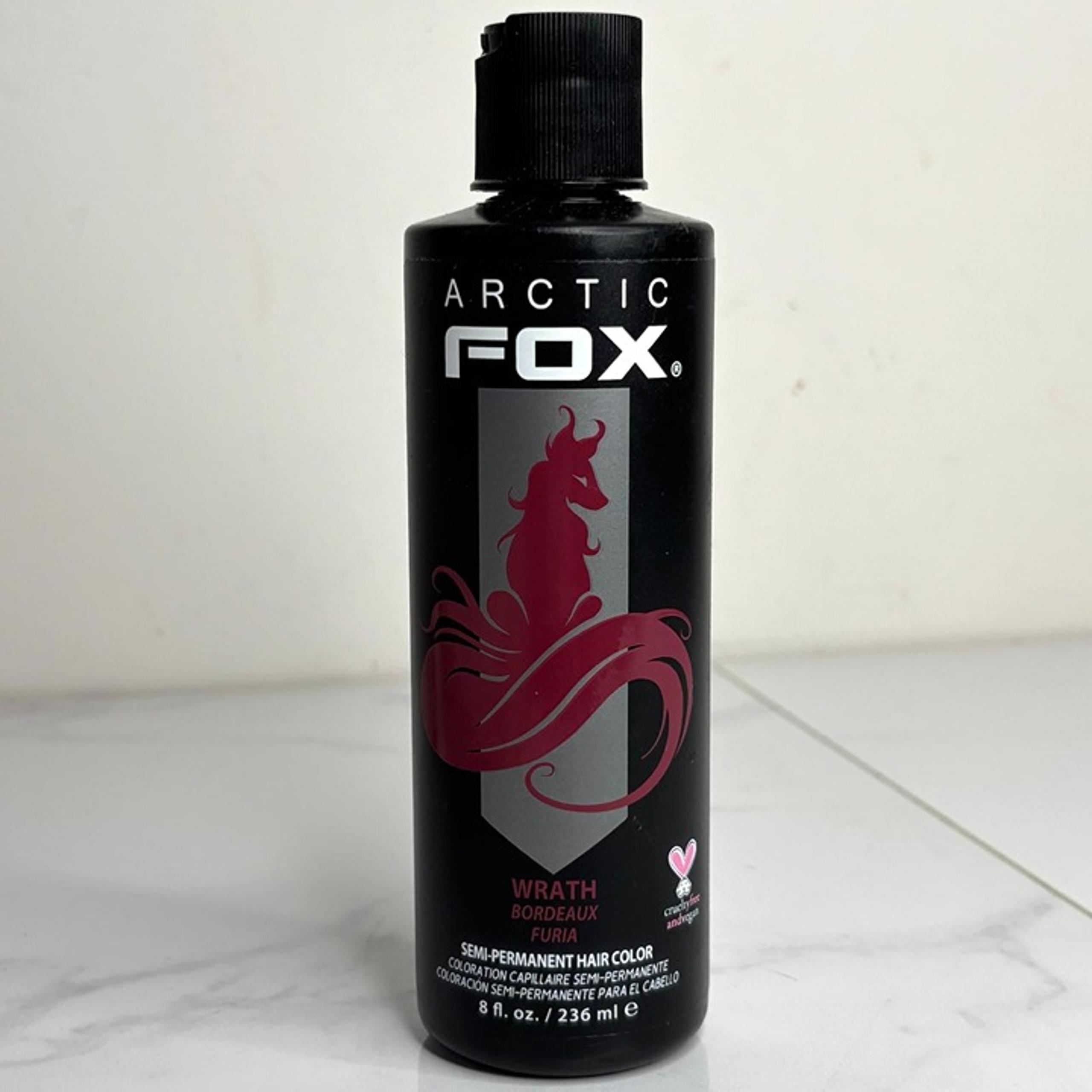 Arctic Fox Semi-Permanent Hair Color Dye WRATH Bordeaux Dark Red 8 fl oz