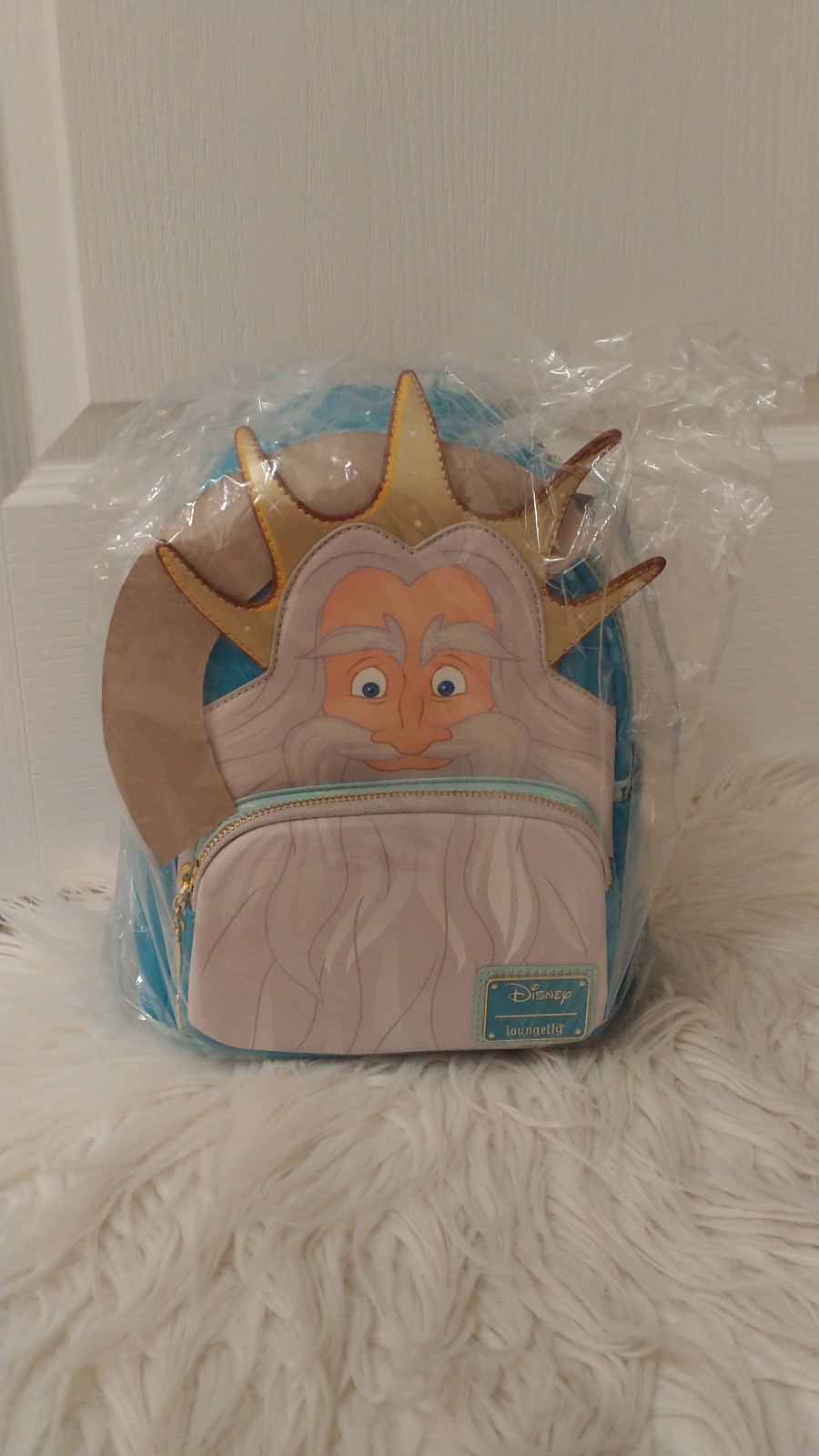 DISNEY LOUNGEFLY THE LITTLE MERMAID KING TRITON COSPLAY MINI BACKPACK (LIMITED E