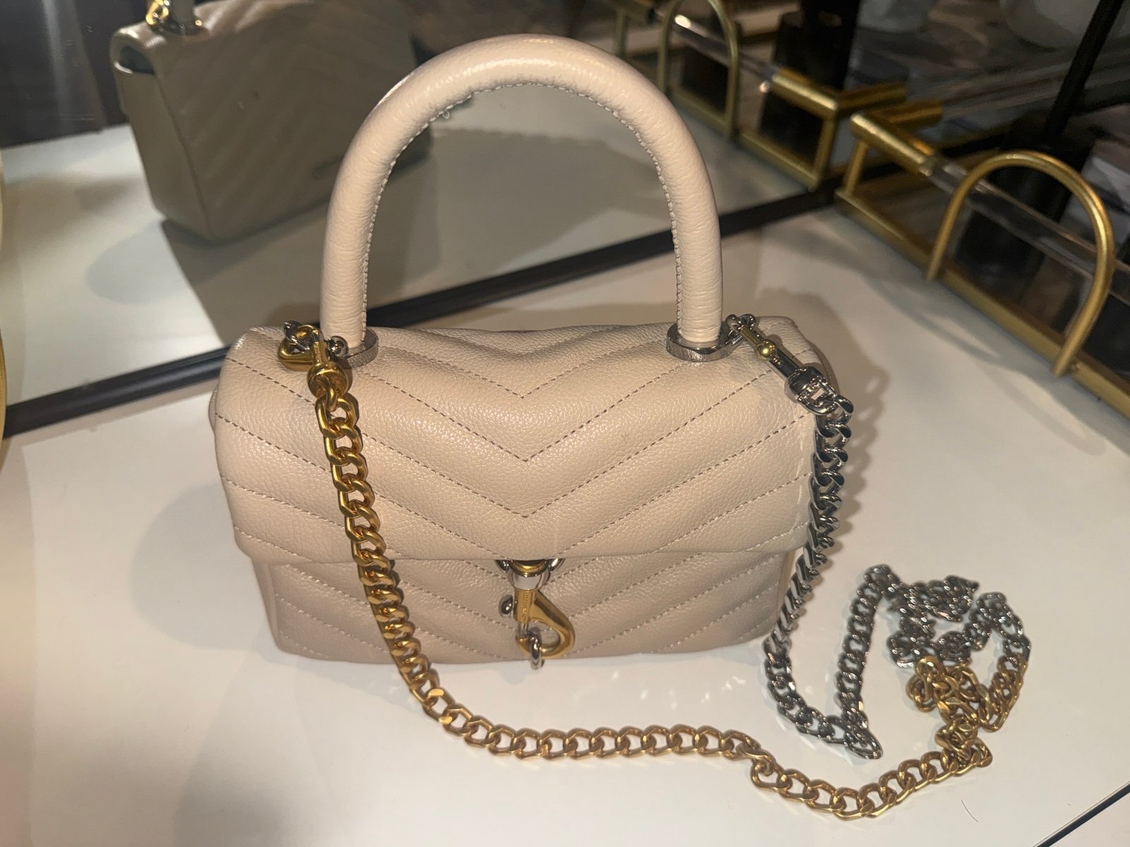 Rebecca Minkoff Edie Leather Top Handle Crossbody