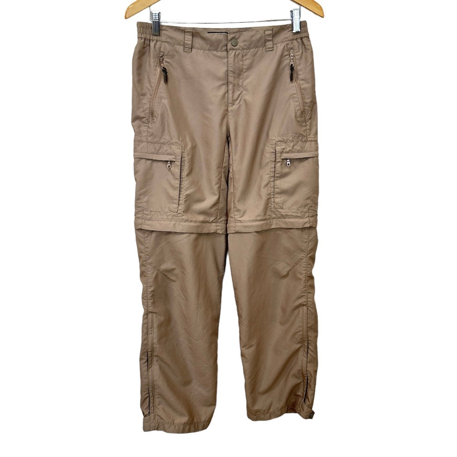 REI Nylon 6-Pocket Convertible Cargo Pants UPF 50+ Tan Women’s Sz 6