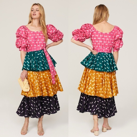 Busayo x RTR Tiered Polka Dot Dress Size XL