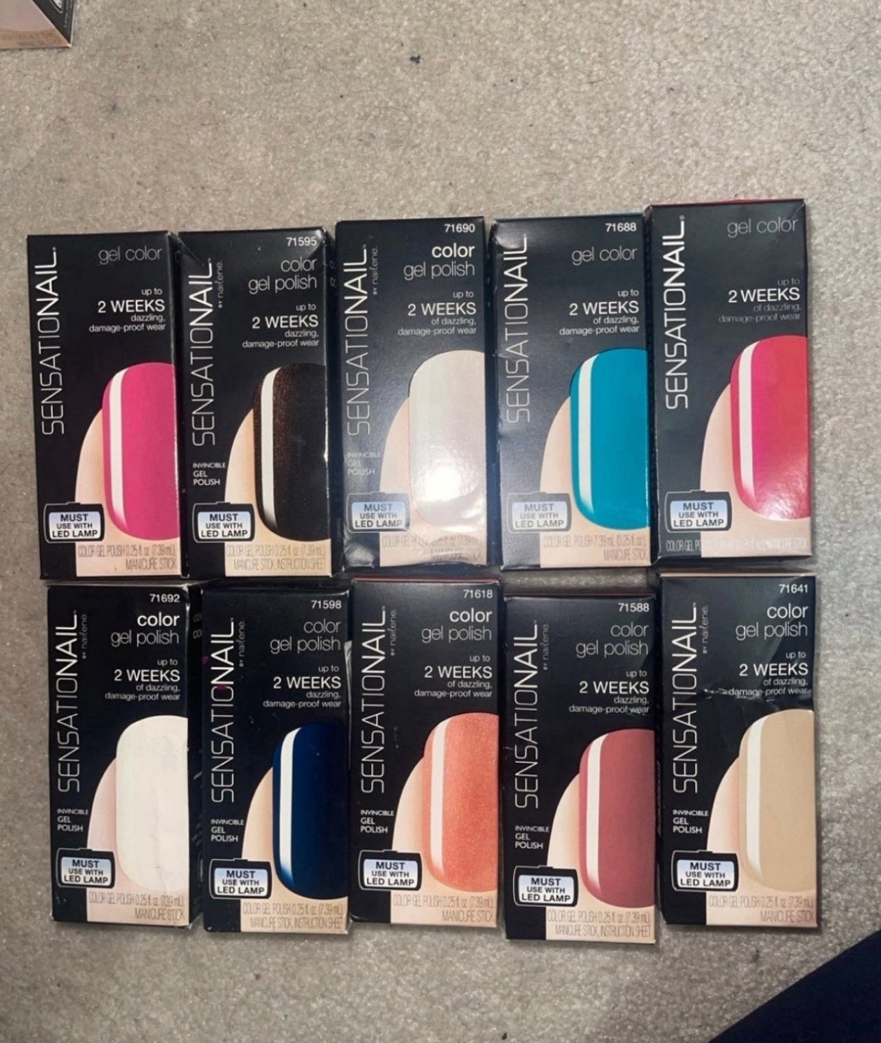 10 sensationail gel nail polish