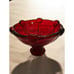 Anchor Hocking Pair Oyster & Pearl Ruby Red Depression Glass Candle Stick Holder