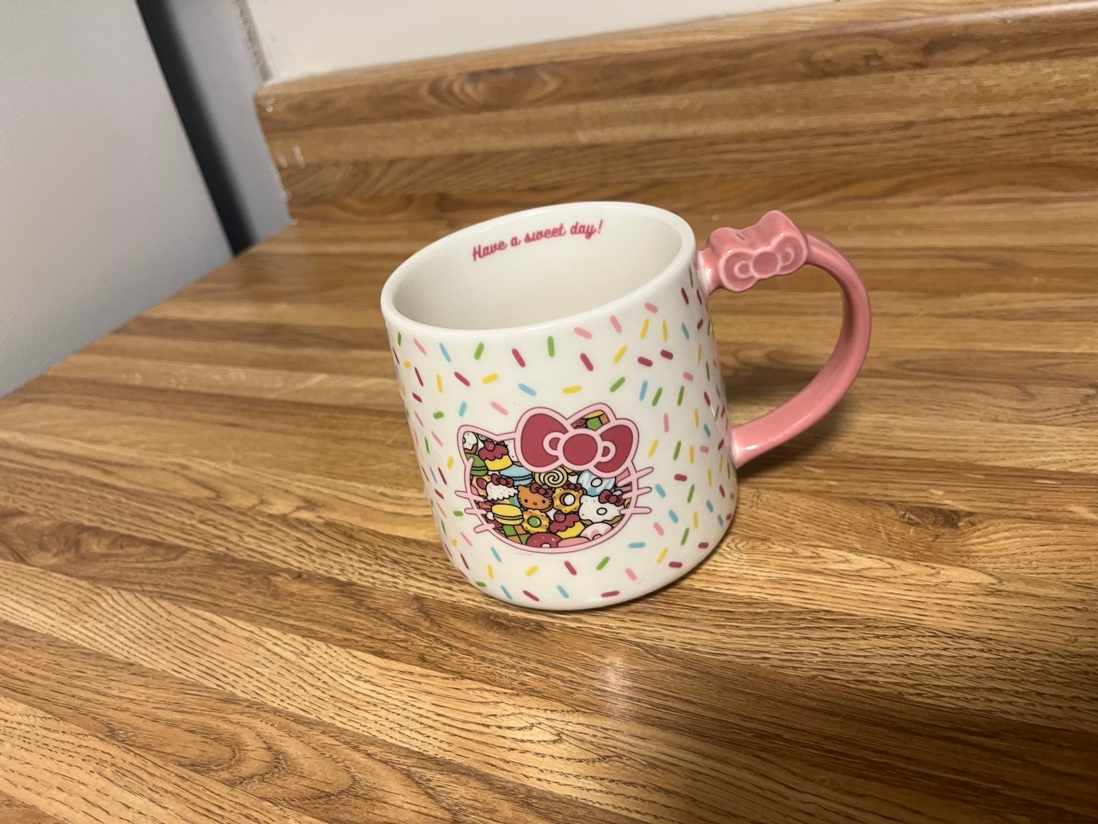 Sanrio Hello Kitty Cafe Exclusive Sprinkles Bow Coffee Mug Cup
