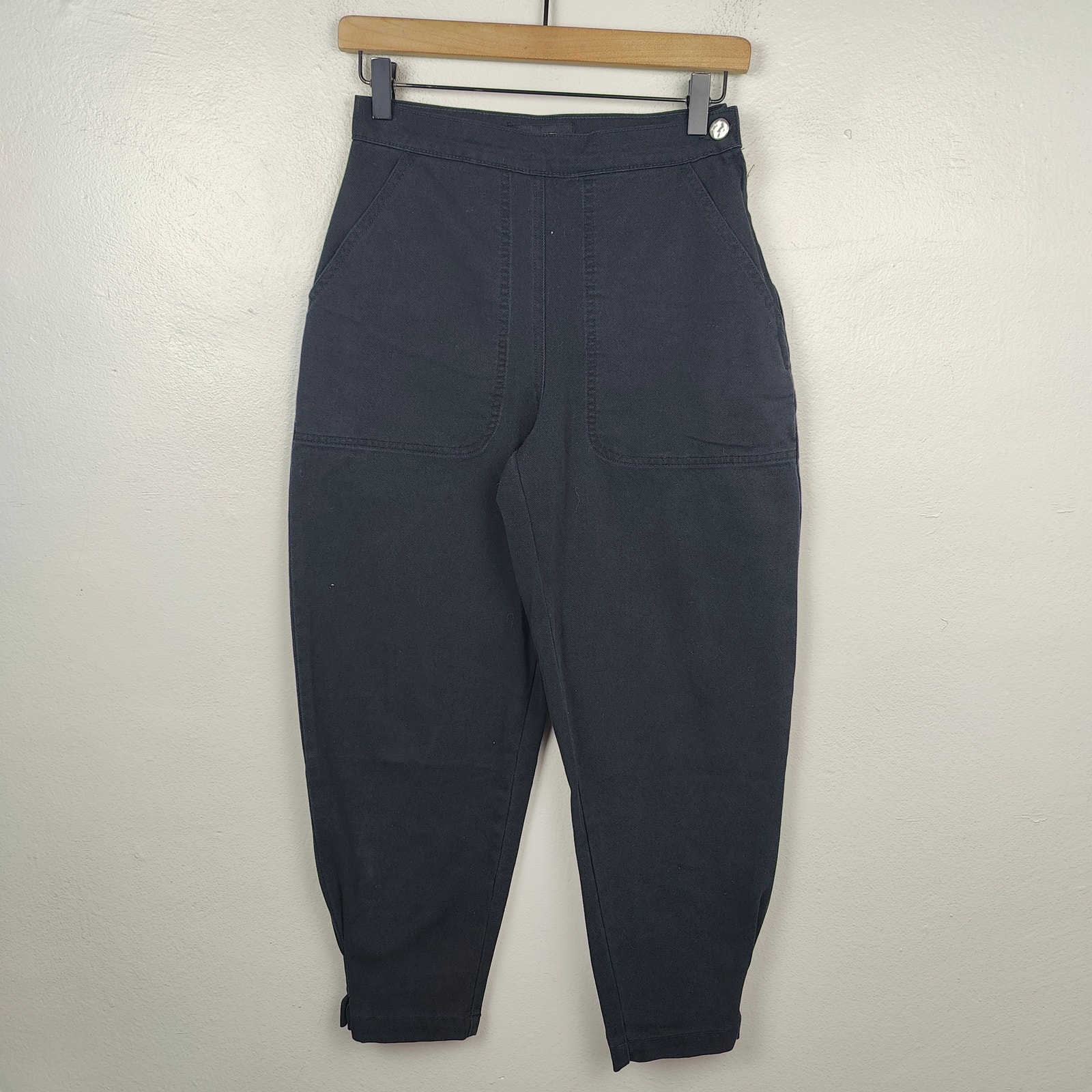 Rachel Comey Barrel Pants Womens 0 Black Balloon Leg Cotton Blend High Rise