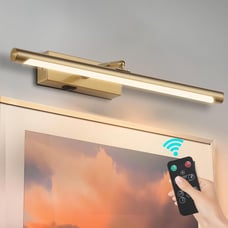 Picture Lights Battery Operated with Remote, Rechargeable (Golden, 12‘’)