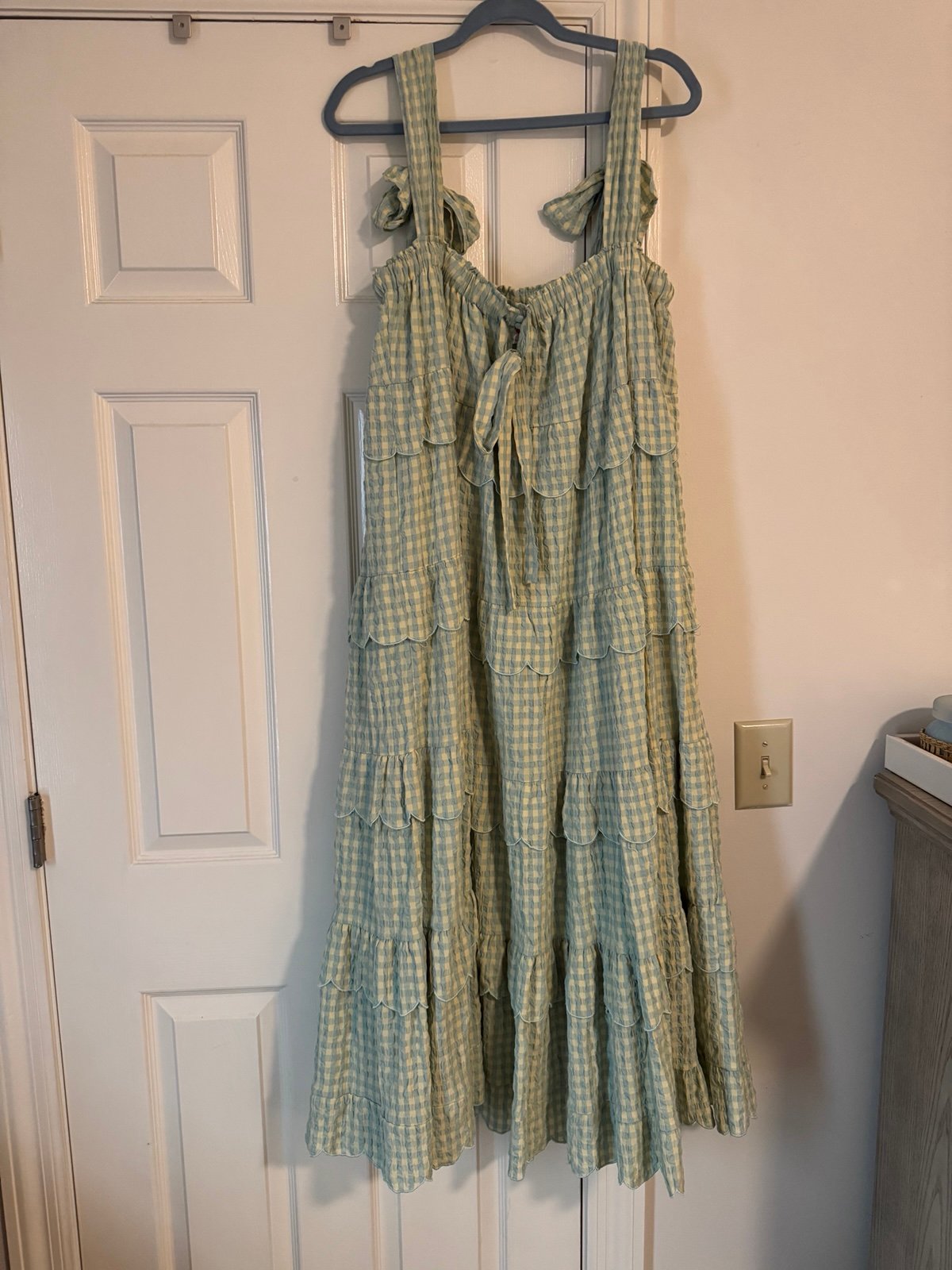 Blue and Yellow Gingham Dress