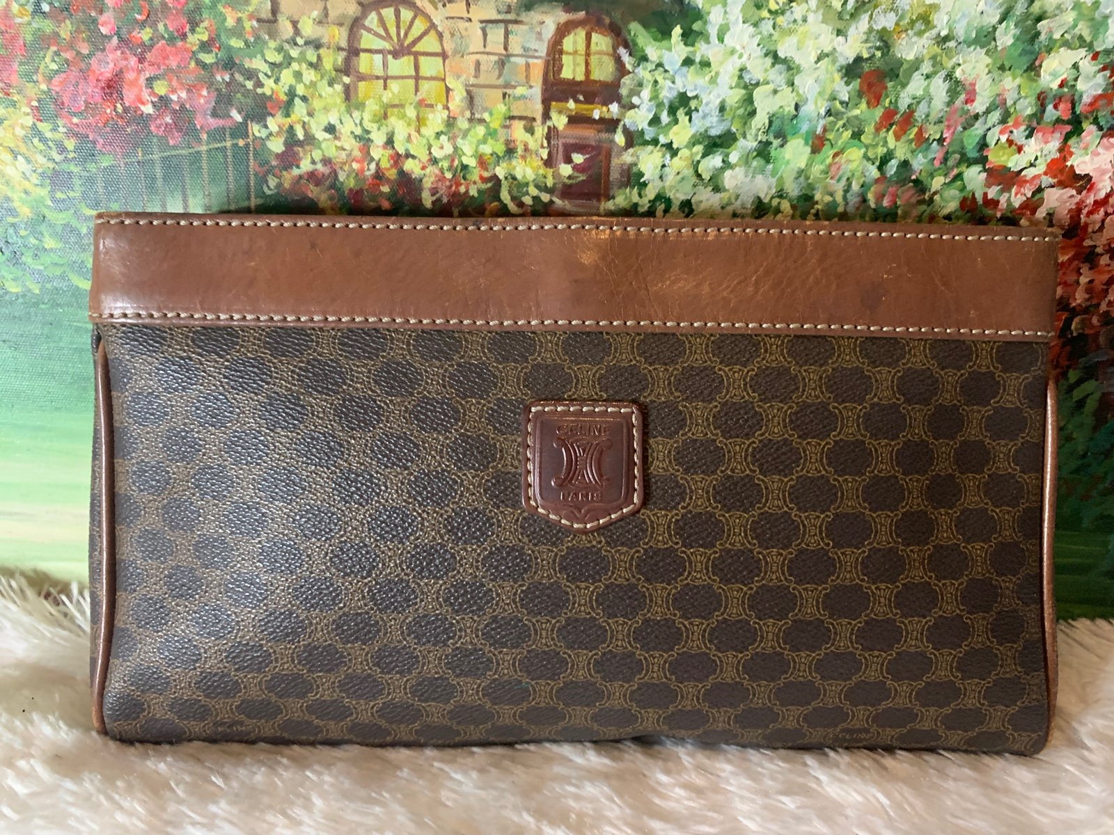 Vintage Celine Paris Macadam Clutch
