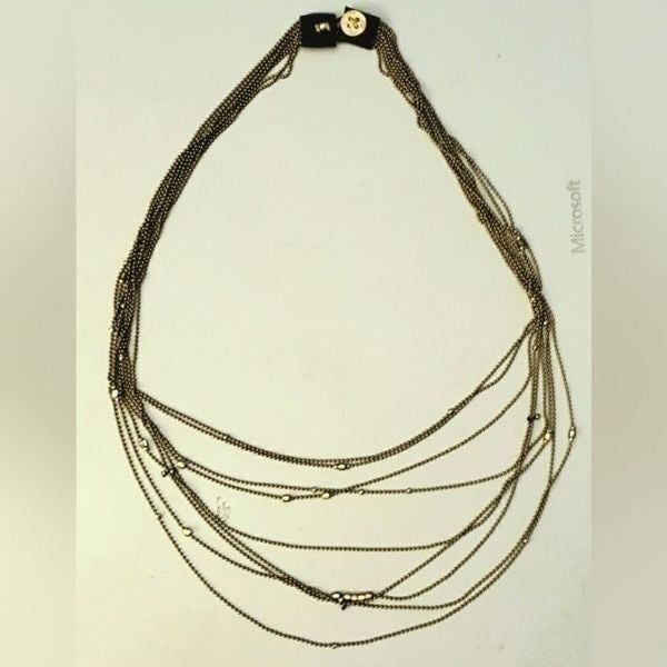 Johnny Was Dana 24N Collection Necklace one size. Layered gold bead with leather
