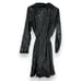 Vtg 90s Custo Barcelona Trench Coat Jacket Black Polyurethane Cyber Grunge Sz 10