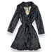 Vtg 90s Custo Barcelona Trench Coat Jacket Black Polyurethane Cyber Grunge Sz 10