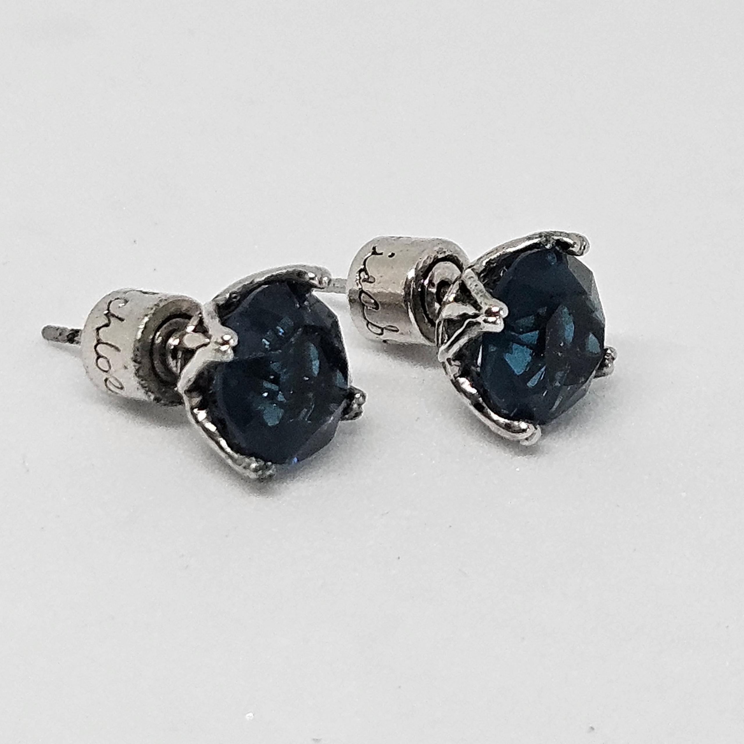 Chloe + Isabel Round Birthstone Stud Earrings E118SAR Shiny Rhodium-Plated