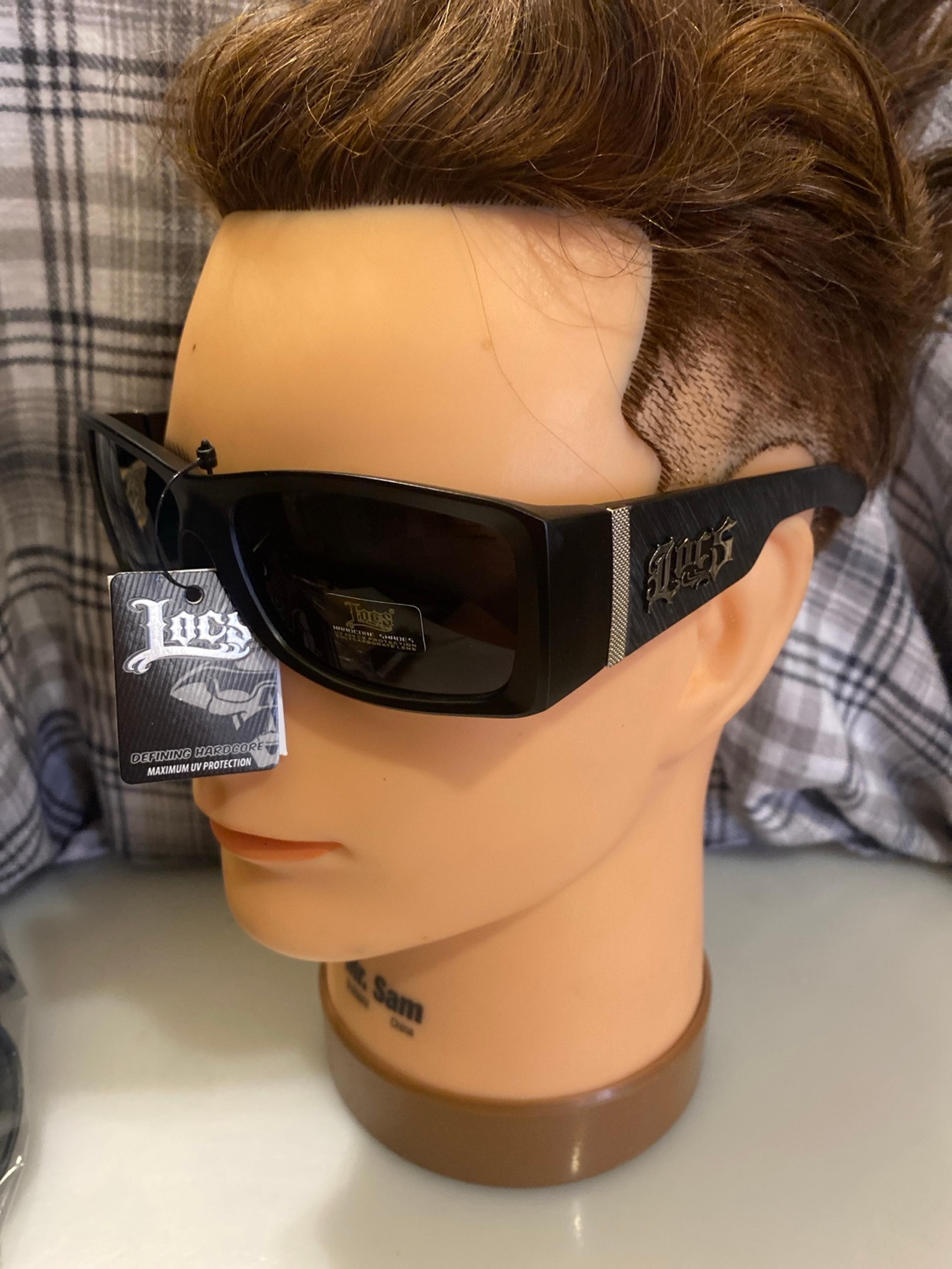 Mens Locs Black Sunglasses Shades Chicano Cholo NWT