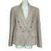 L'AGENCE Kenzie Cotton-Blend Double-Breasted Blazer in Light Mocha NWT Size 8
