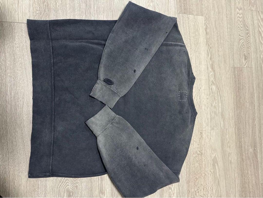 visvim JUMBO SB SWEAT L/S CRASH BLACK