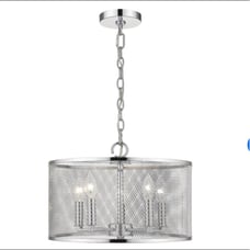 NWT Golden Lighting London 5-Light Pendant No Cage In Chrome