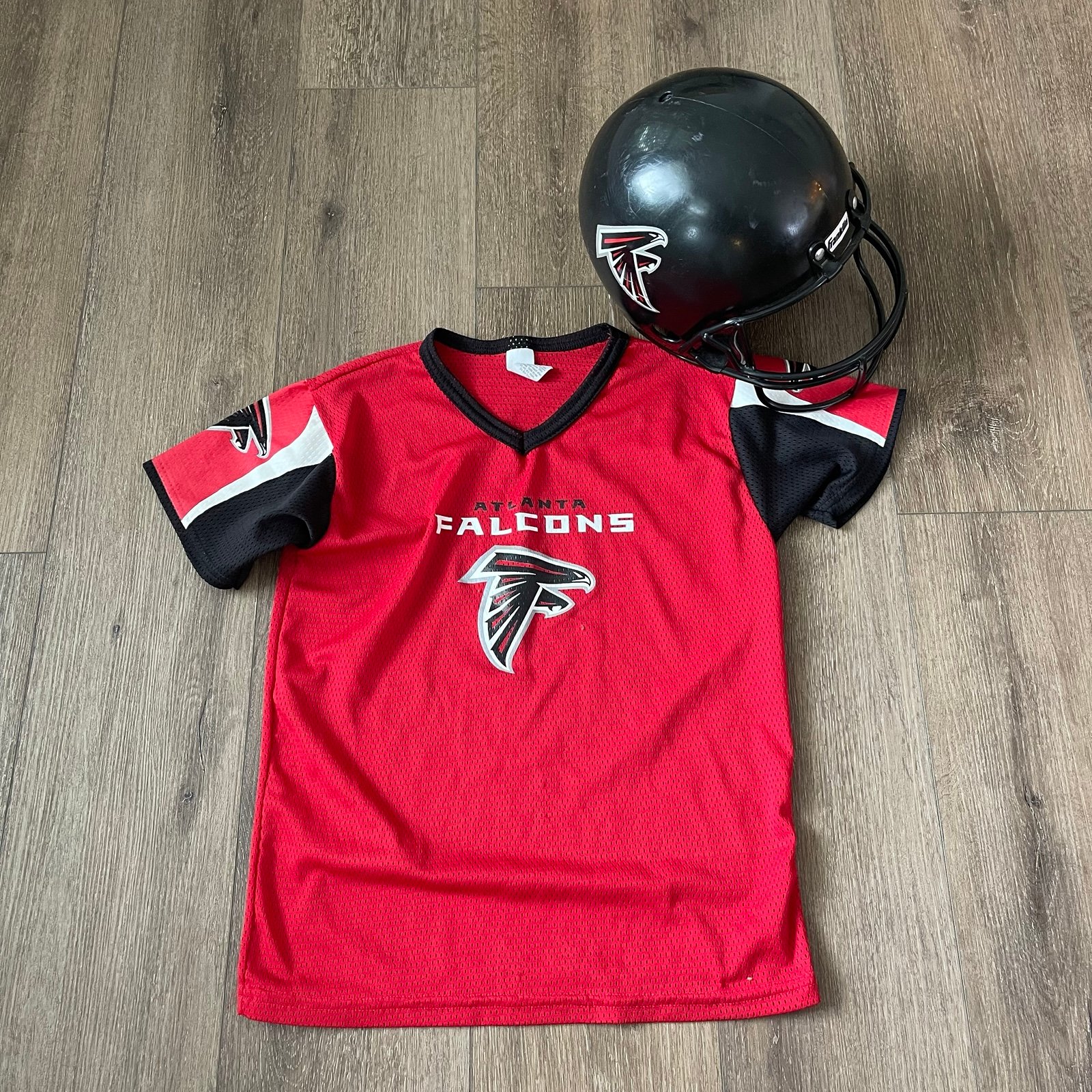 NFL Athanta Falcons Football Helmet Jersey Set Franklin Sports Youth Medium