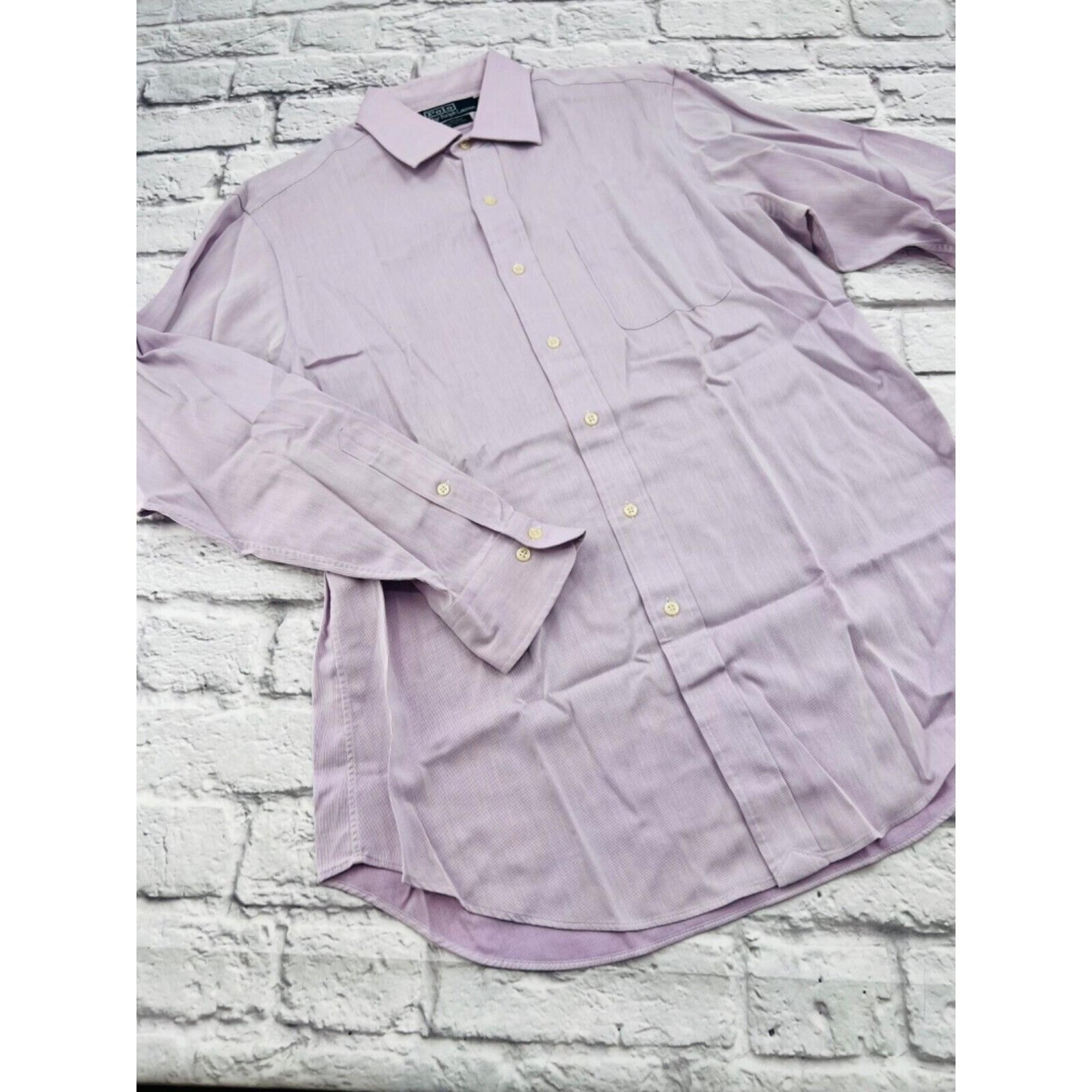 Polo By Ralph Lauren Men's Button-Down Curham Shirt 16 34/35 Long Sleeve Cotton
