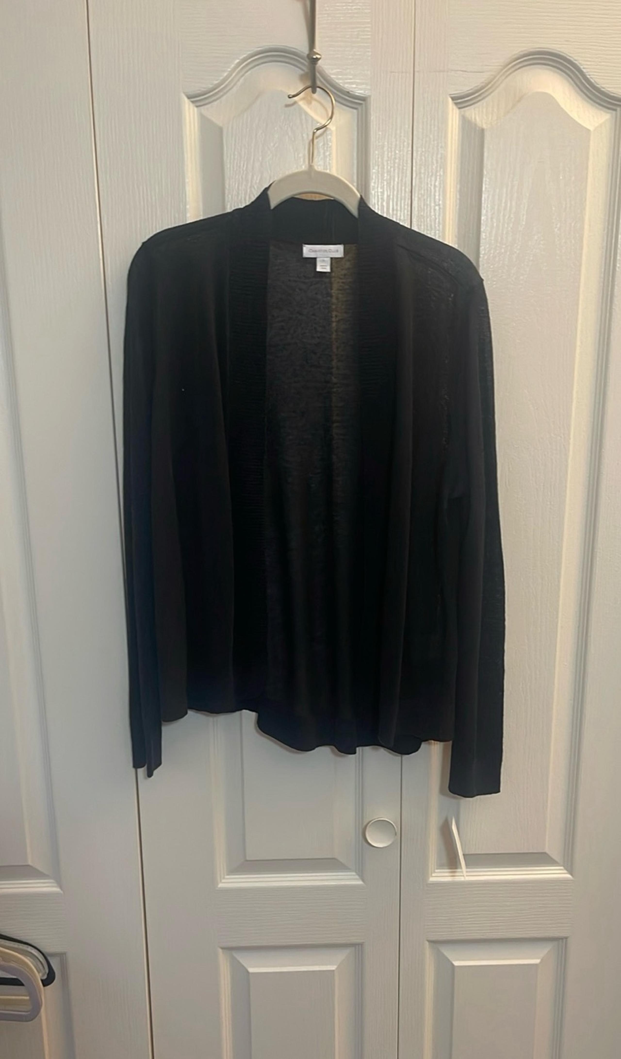Black Open Cardigan