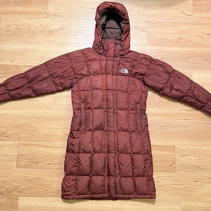 The North Face Womens 600 Parka Puffer Jacket Coat Red/Maroon