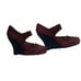 Marni Burgundy Suede Platform Wedges