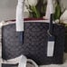 Coach Charlie Carryall In Signature Canvas COLOR:Charcoal/Midnight Navy/Light Go