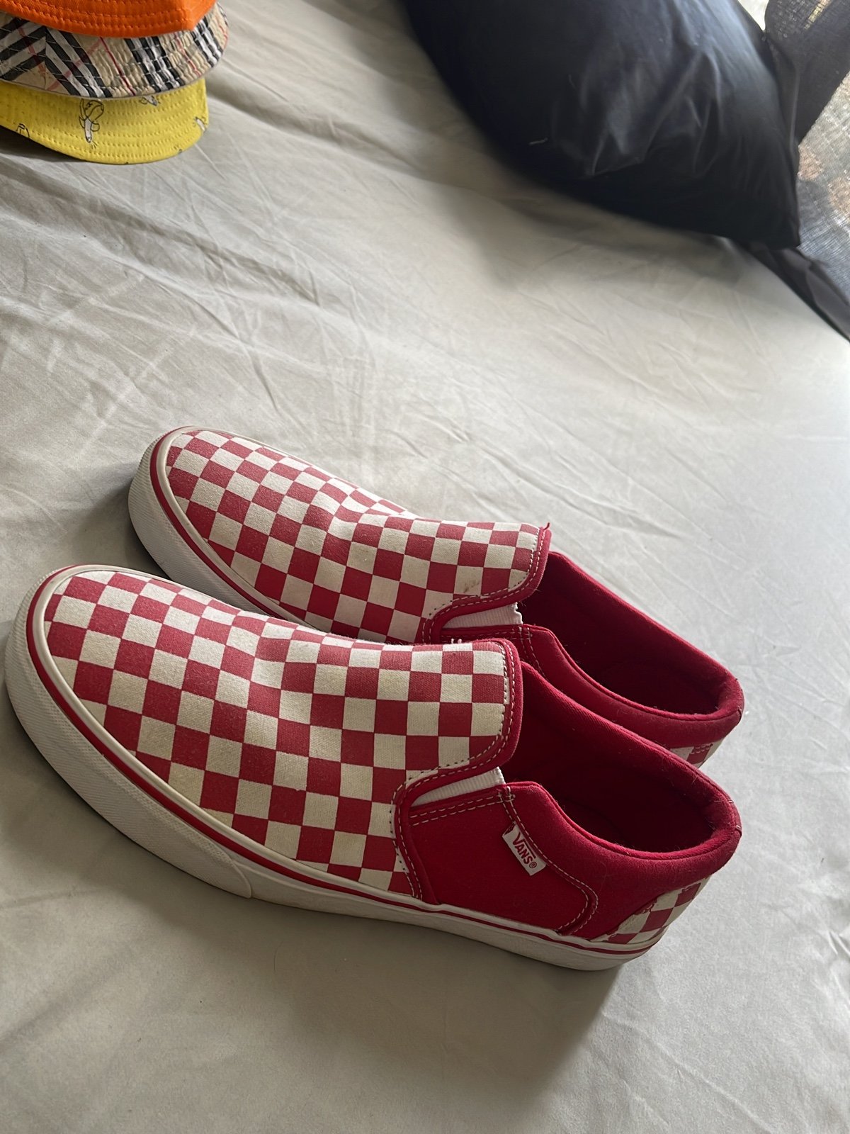 Checkered Vans Slip ons