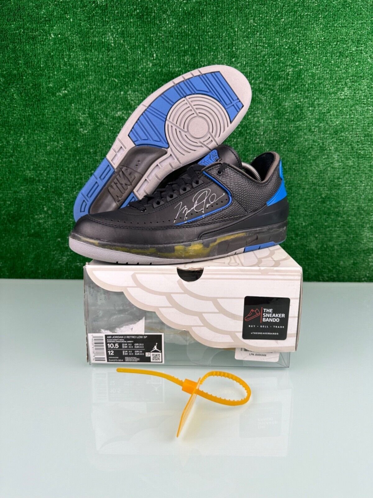 Size 10.5 - Off-White x Air Jordan 2 Retro SP Low Black Varsity Royal
