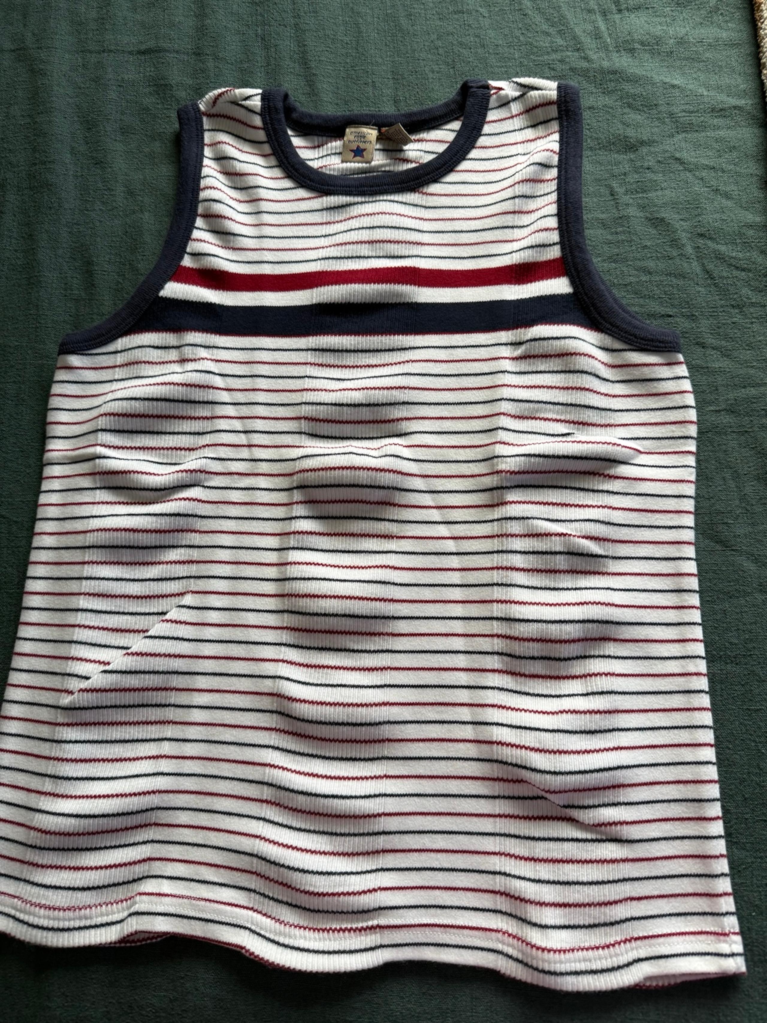 Vintage 90s American Eagle Outfitters Women's Ribbed Stripe Tank Top Medium