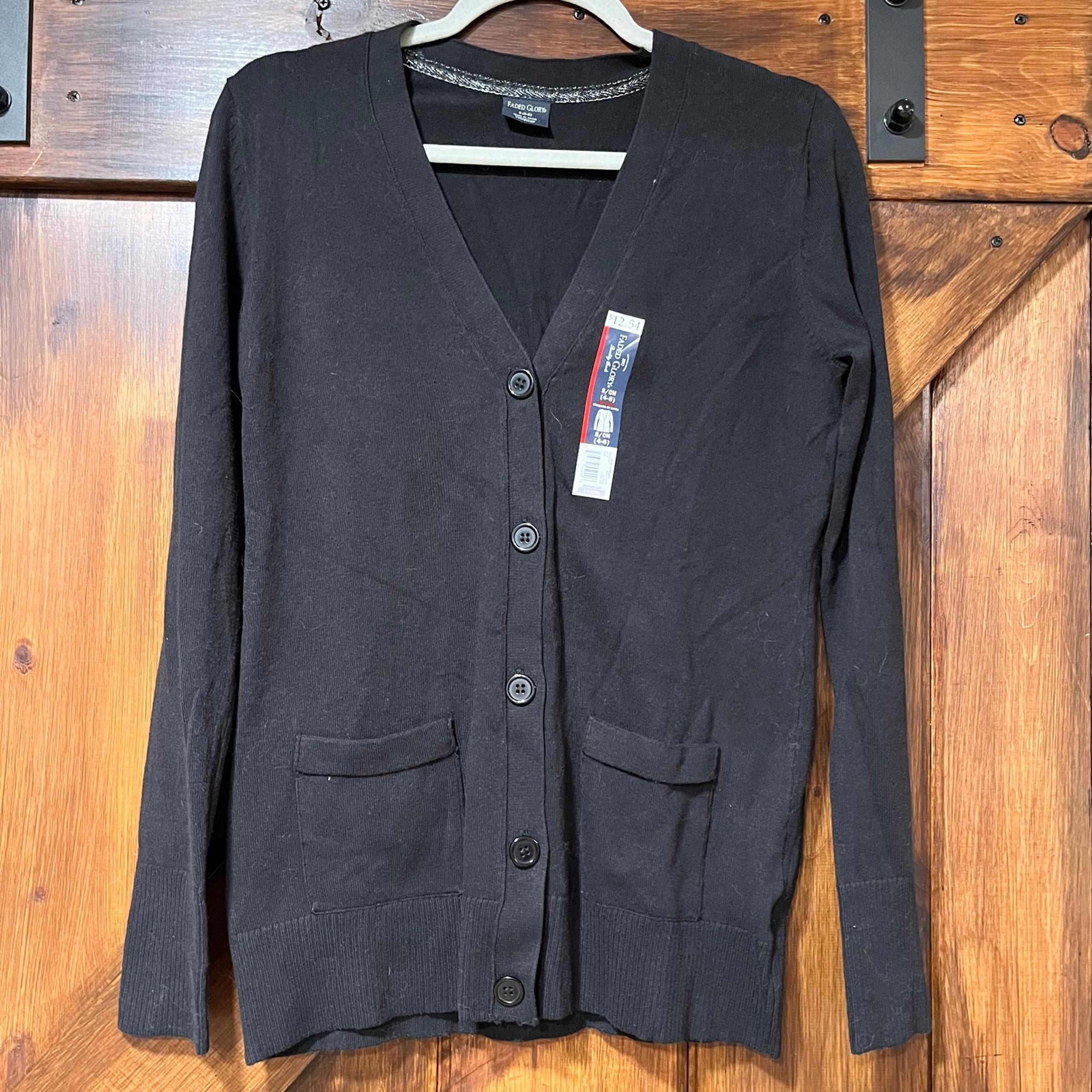 New Faded Glory black cardigan sweater