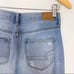 American Eagle Distressed Ripped Light Wash Ankle High Rise Mom Jeans