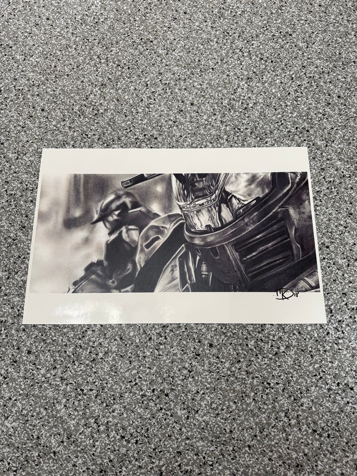 Halo Wars Jerome Art Sketch Print Signed