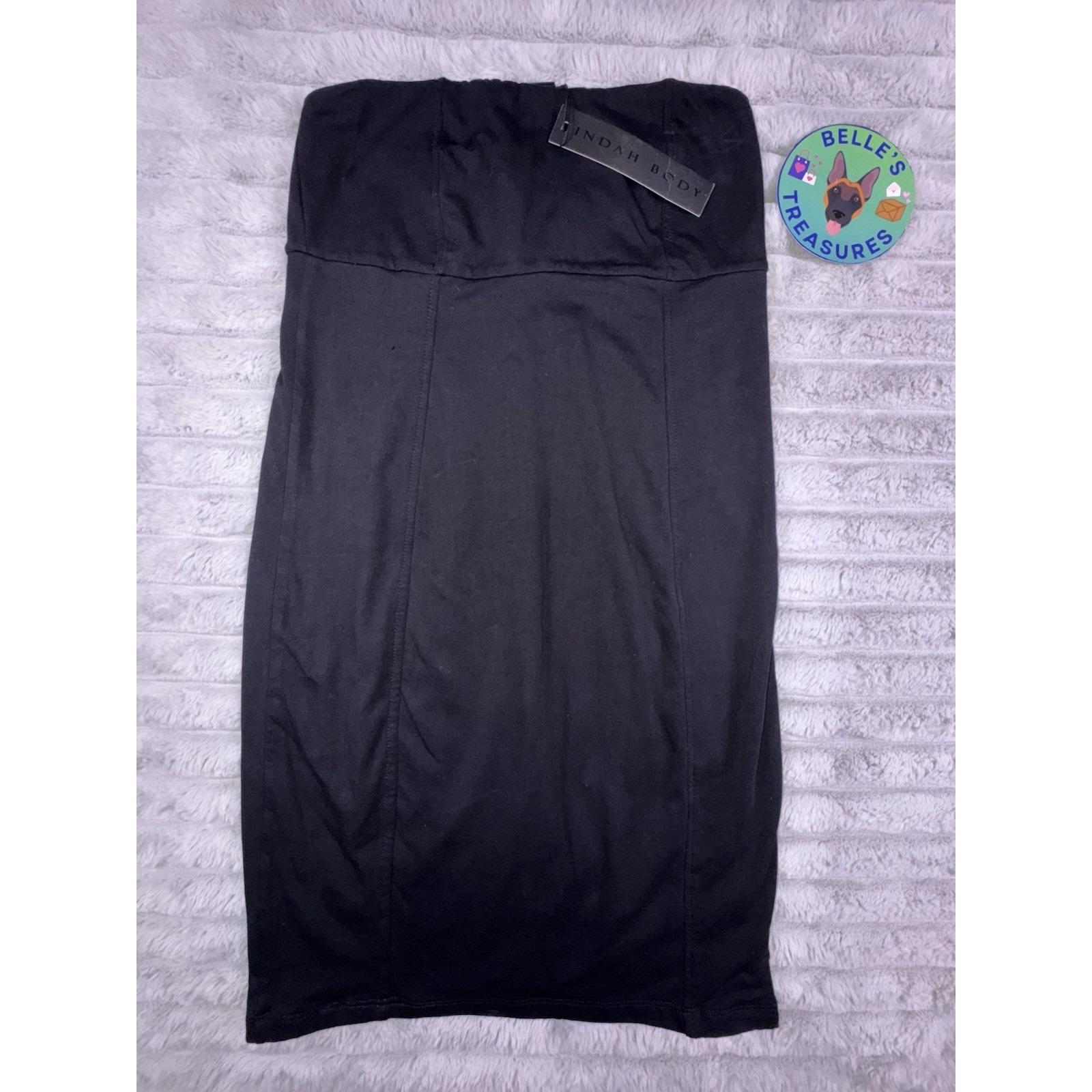 Indah Body Paella Small Black Compression Pencil Knee Length Skirt Stretch NWT