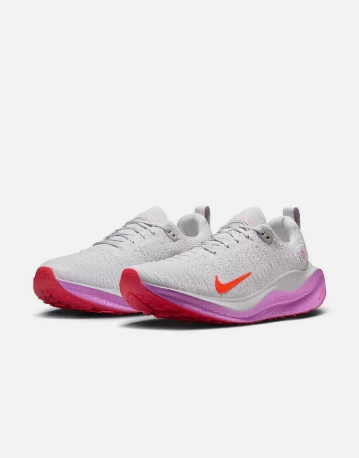 Nike Infinity Run 4 Vast Grey Hyper Violet Bright Crimson Size 11