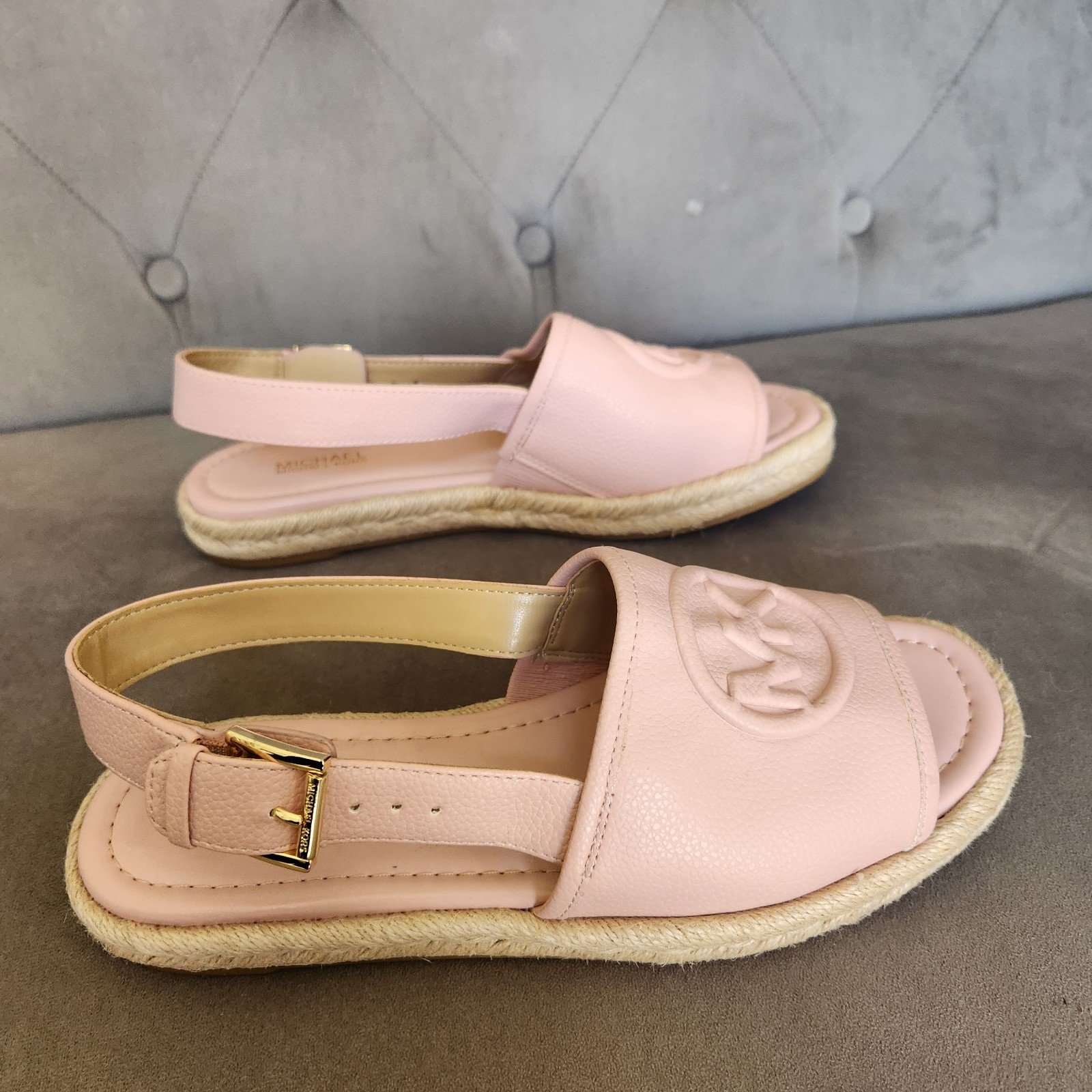 Michael Kors pink espadrilles slippers sandals shoes size 7