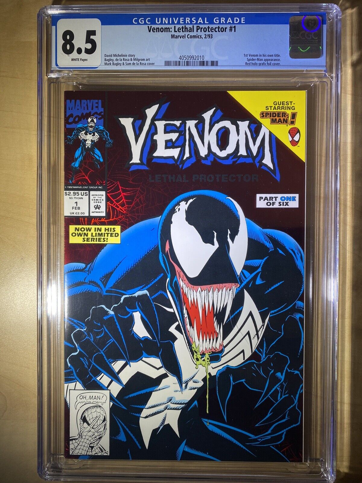 Venom Lethal Protector #1 (1993) CGC 8.5 1rst Venom Solo series