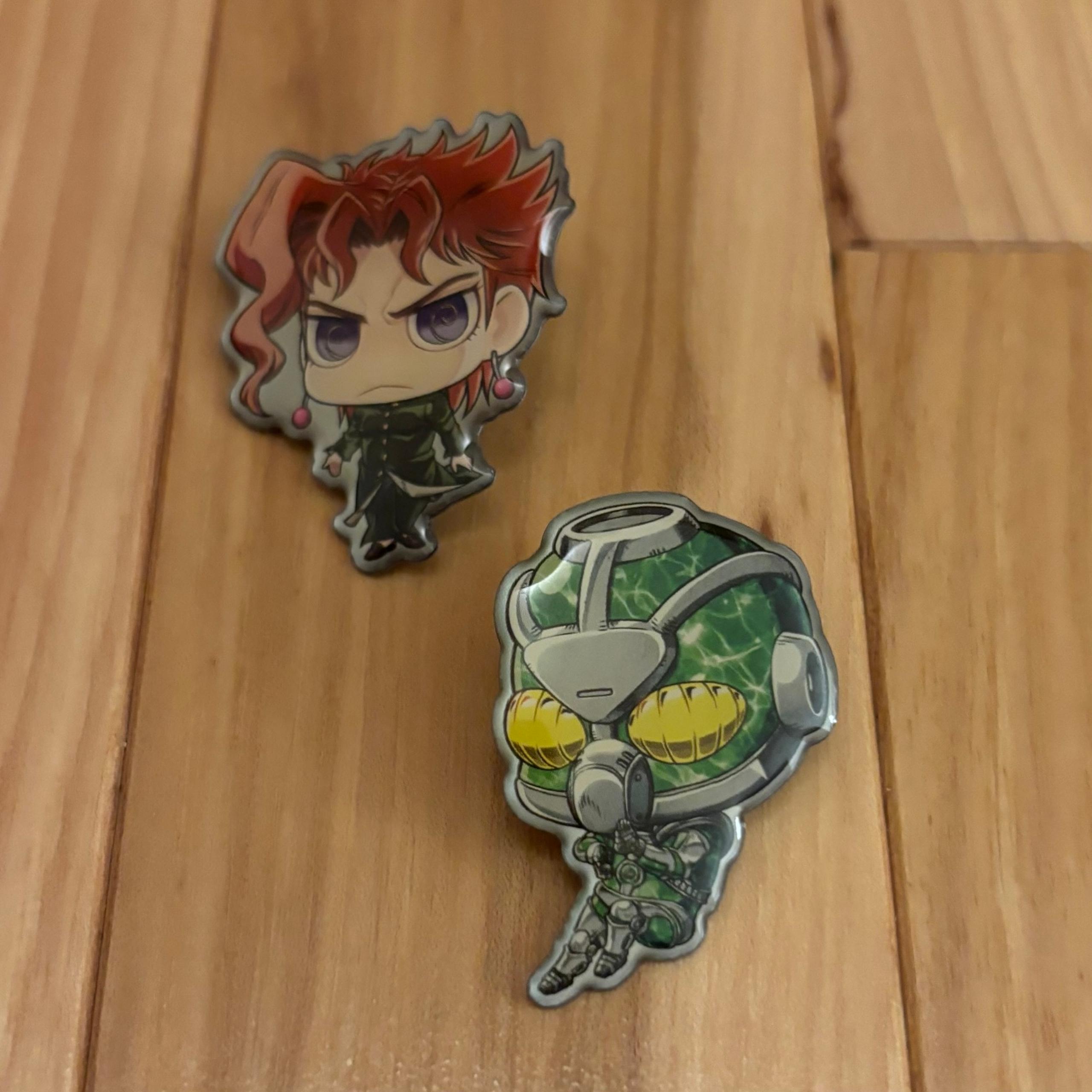 Jojo's Bizarre Adventure Kakyoin Noriaki Hierophant Green Pins Great Eastern Ent
