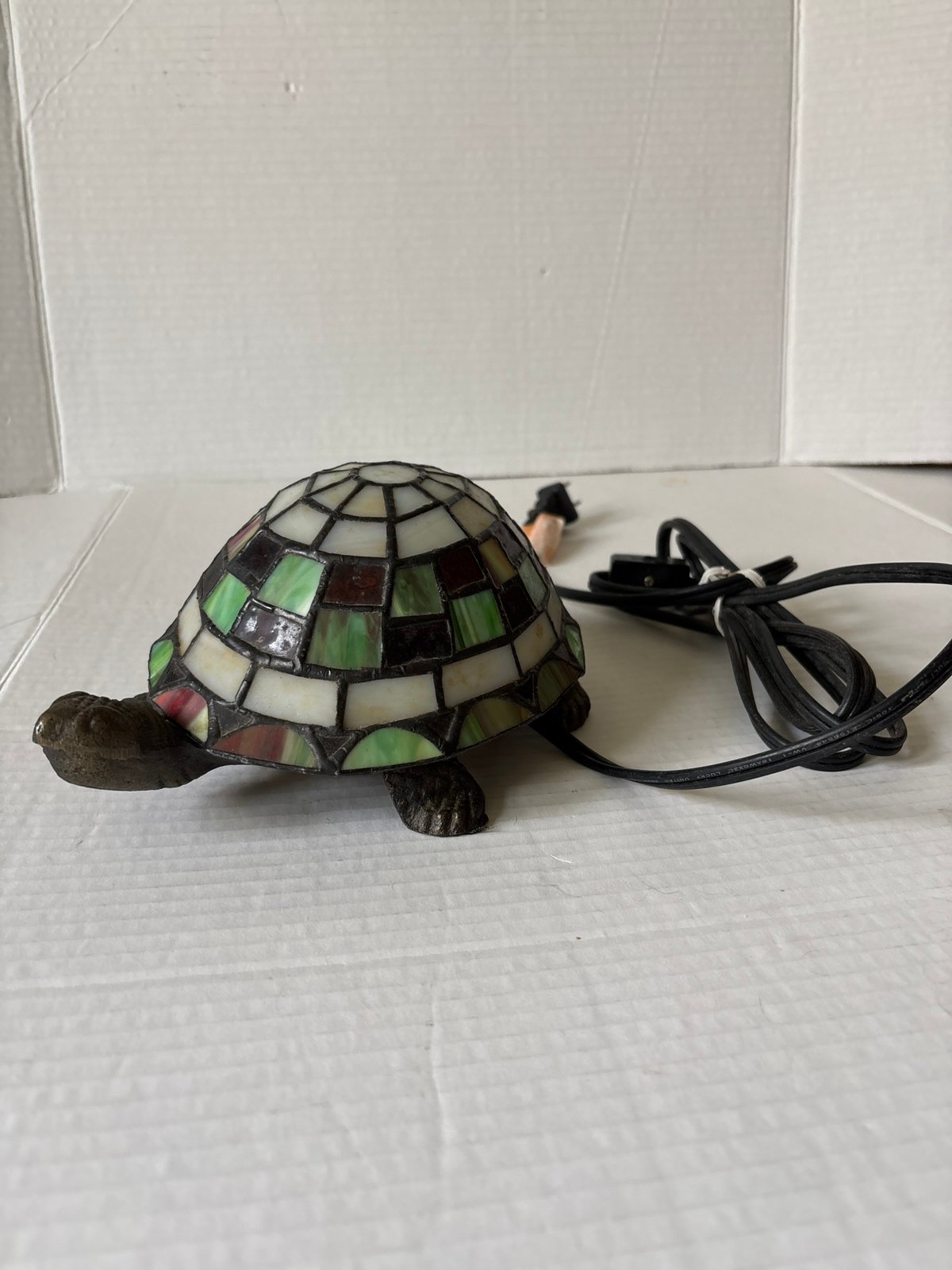 Turtle shaped stained glass lamp
