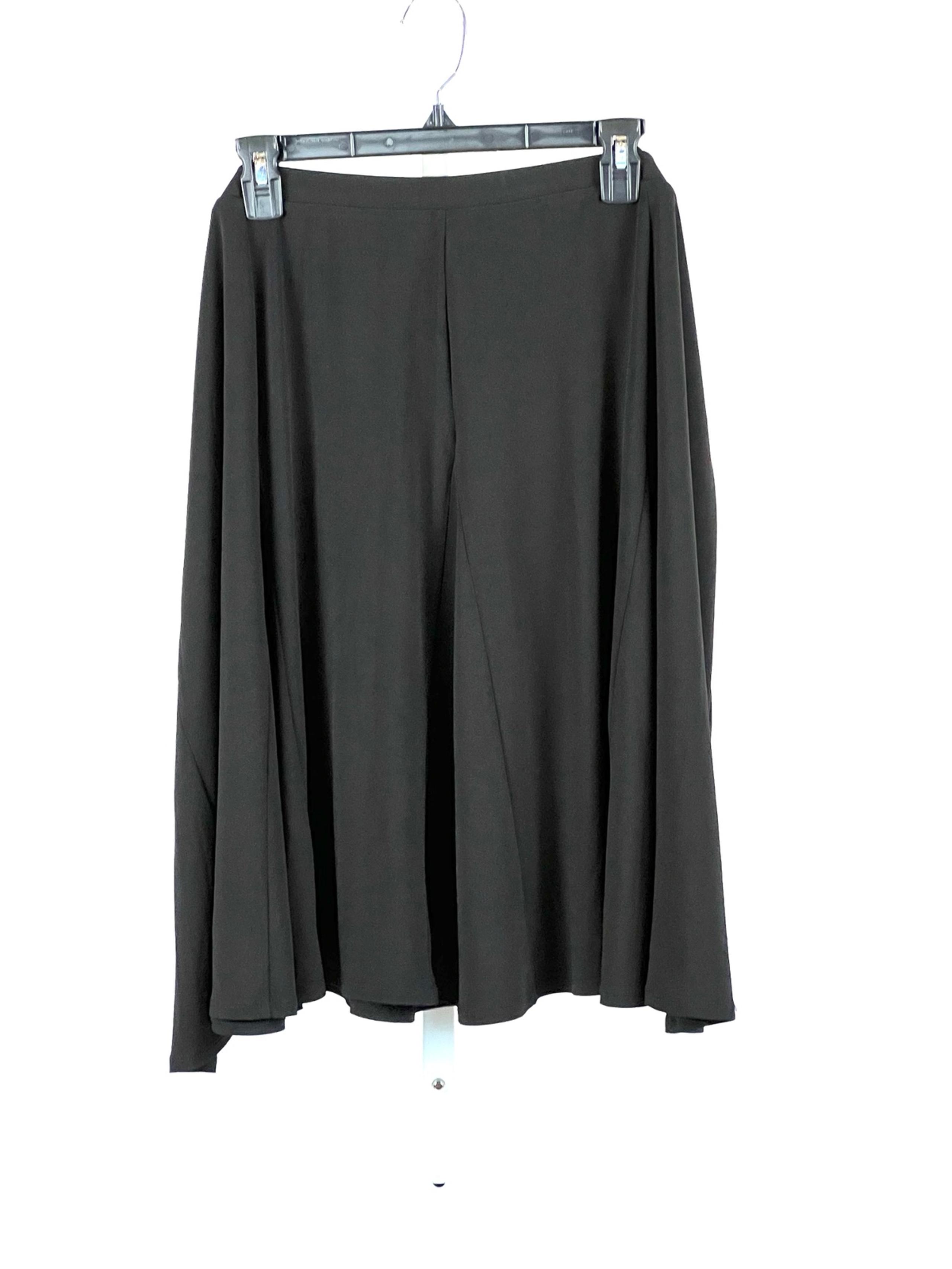 VIP Knits by Avenue black A-line godet skirt 26/28 743