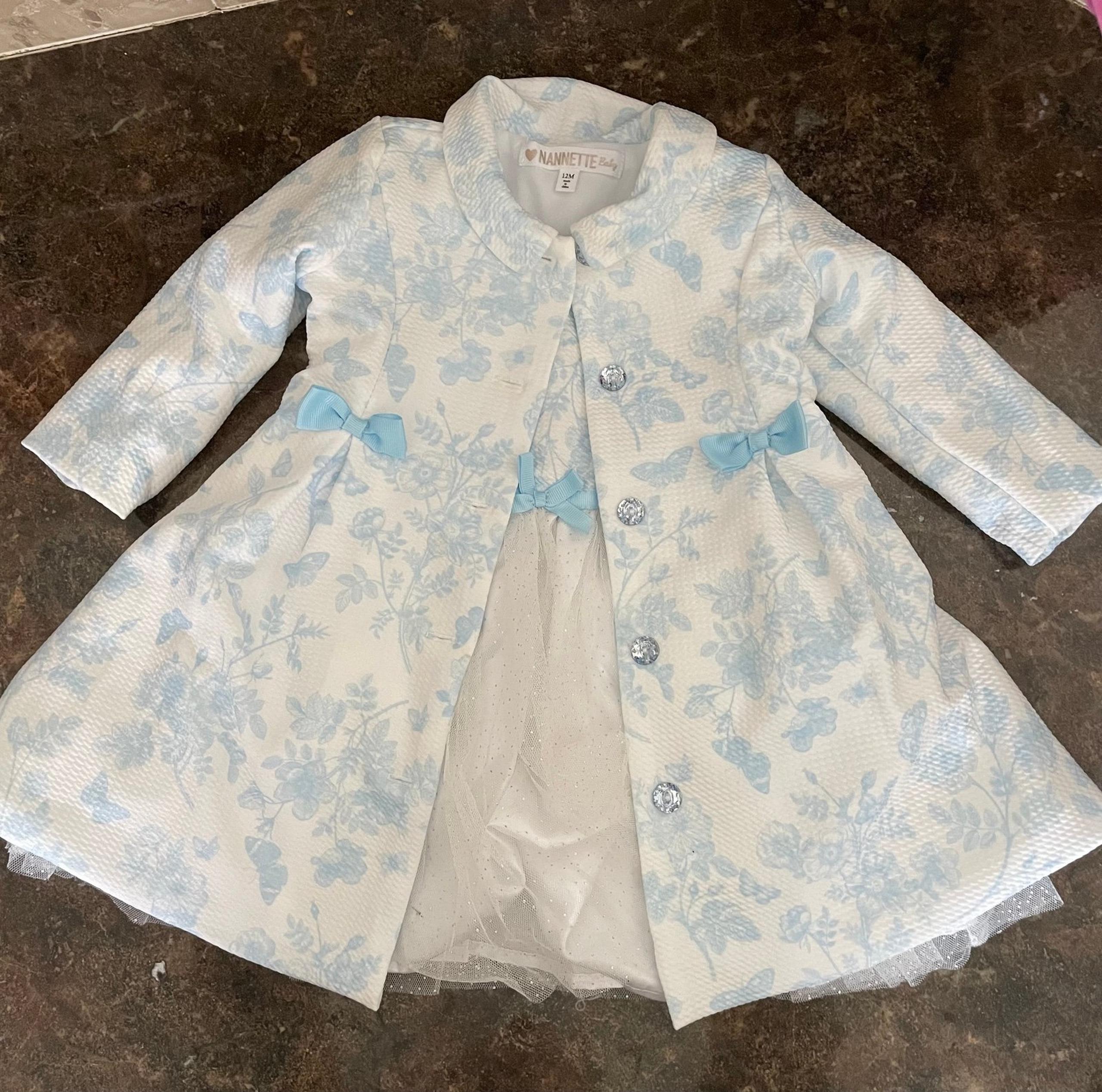 Nannette baby dress and coat set