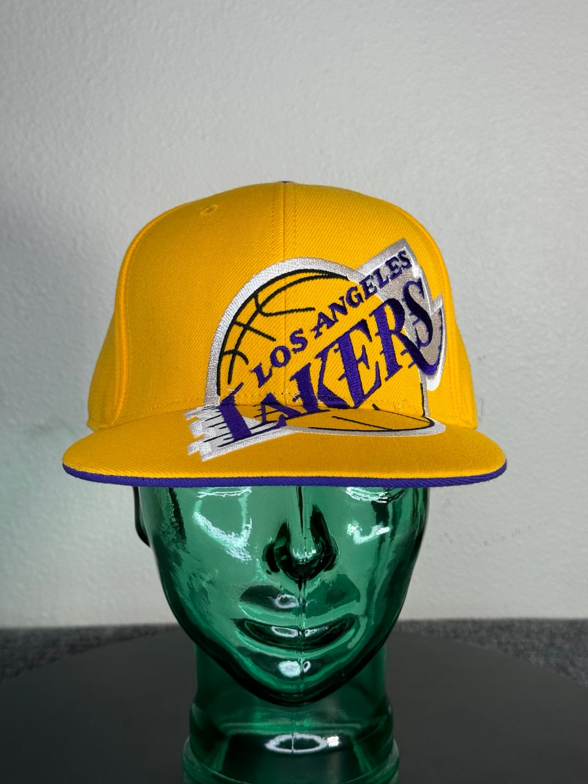 Vintage Adidas NBA Los Angeles Lakers Big Logo Spell Out Hat Cap Size L/XL