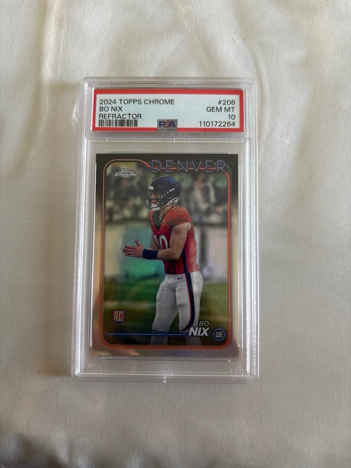 2024 Topps Chrome Bo Nix Refractor