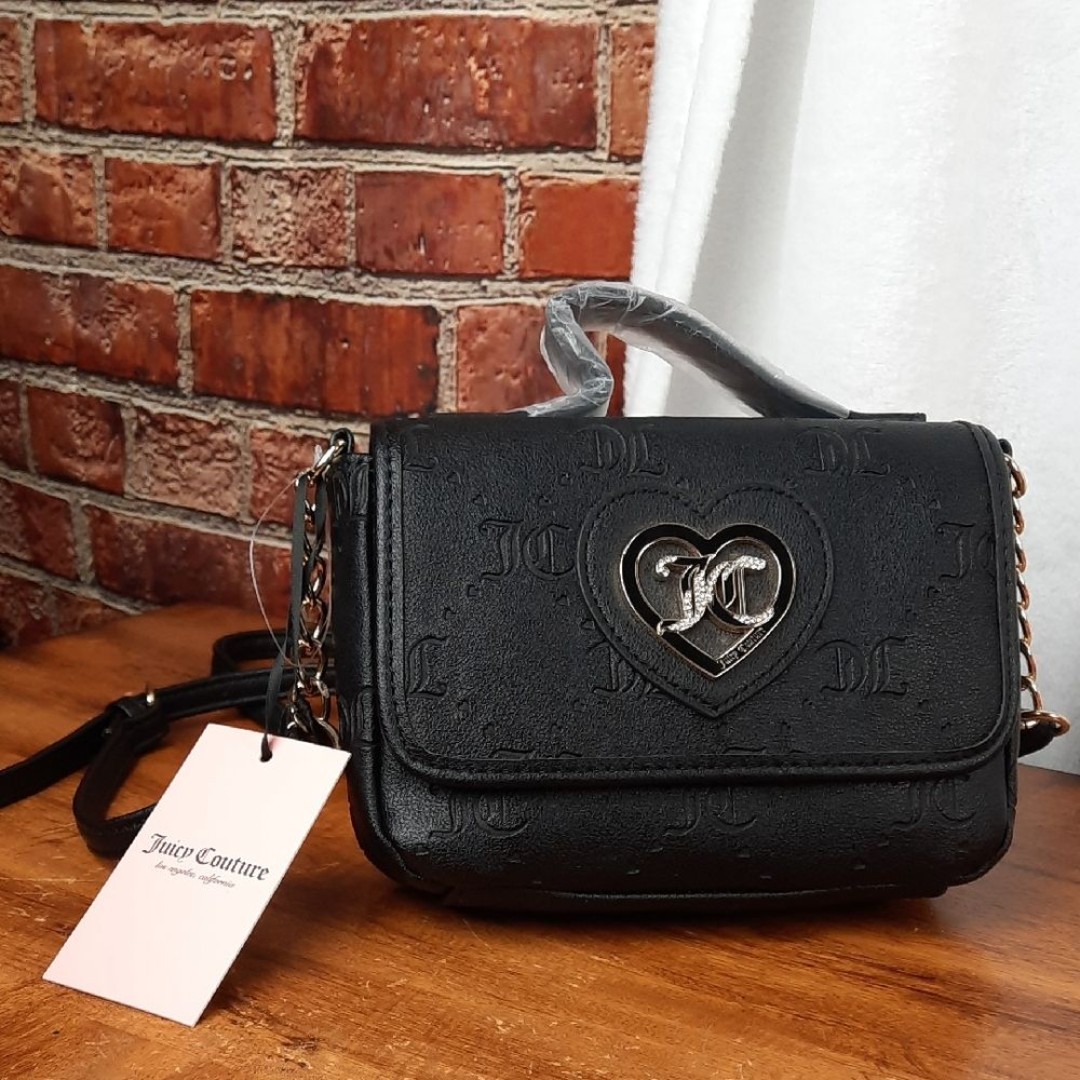 Juicy Couture Black Quilted Crossbody Bag NWOT