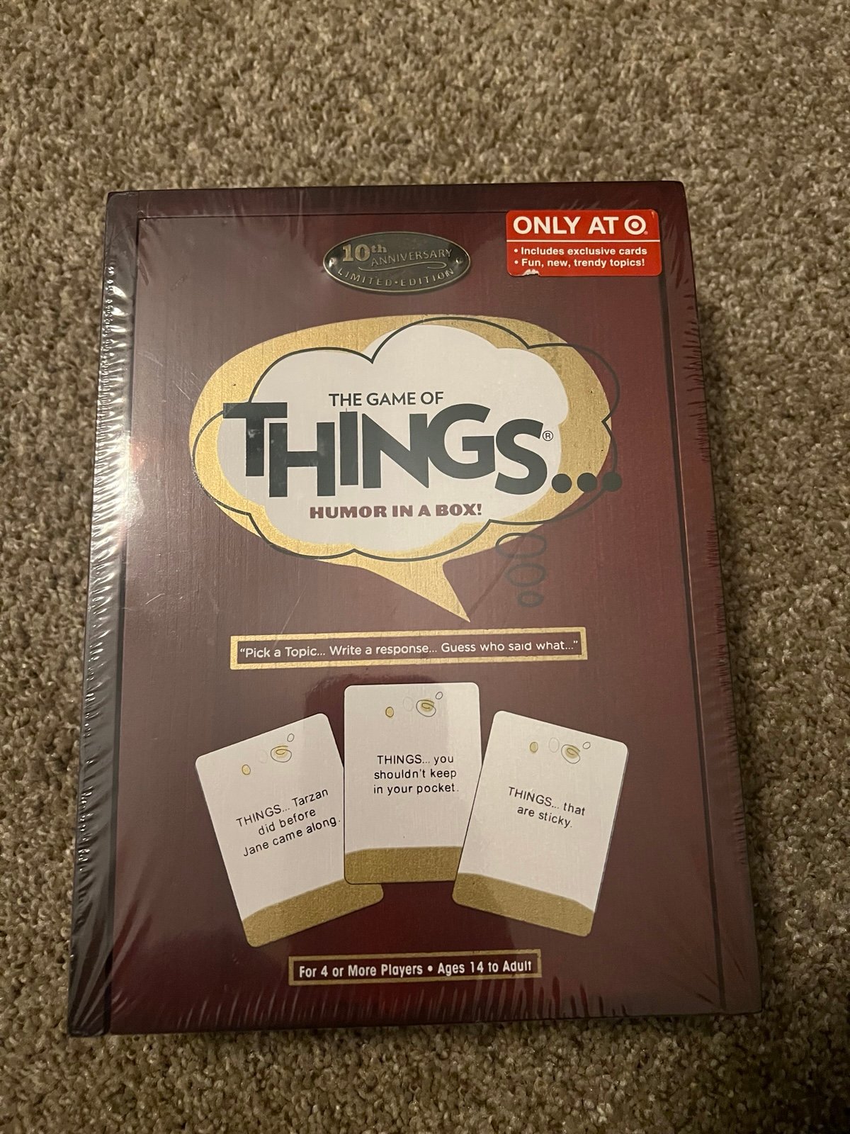 The Game Of Things Humor In A Box 10th Anniversary Edition Bookshelf Wooden Box