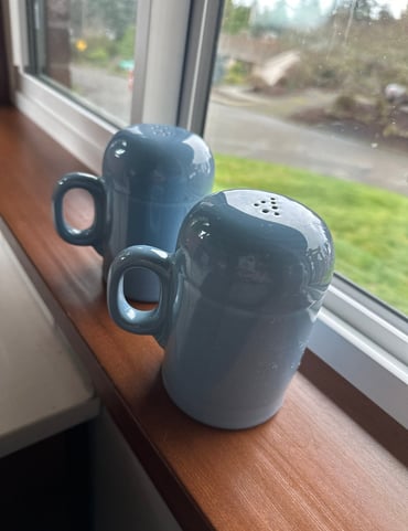 Fiesta Fiestaware Periwinkle Stove Top Salt Pepper Shaker Shakers