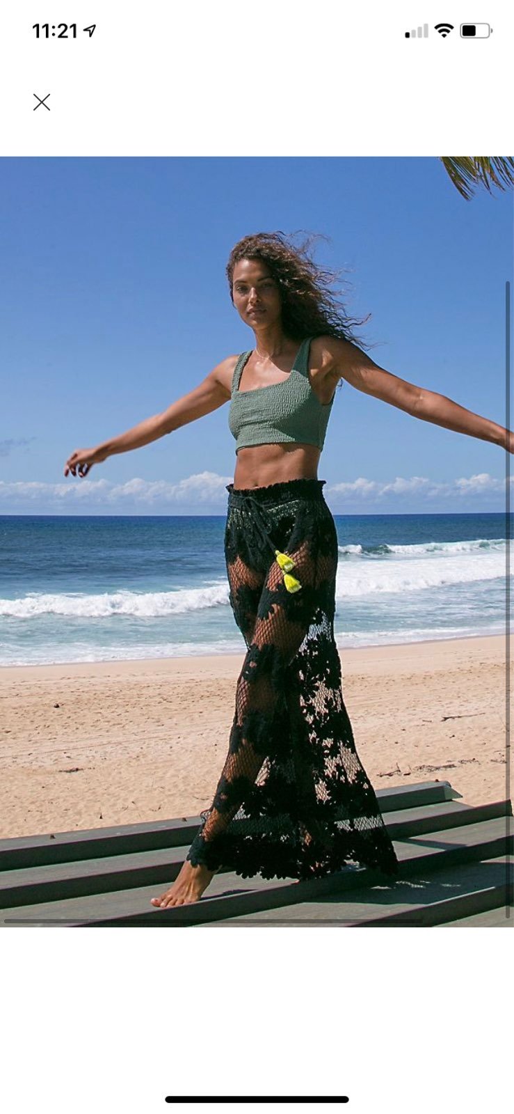 Free People Convertible Crochet Slip XS