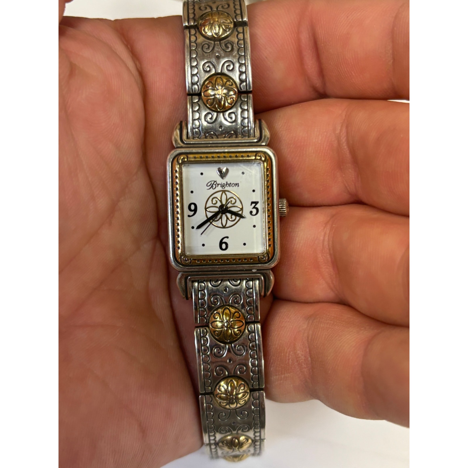 Brighton 2-Tone Square Face Women’s Watch! New Battery!