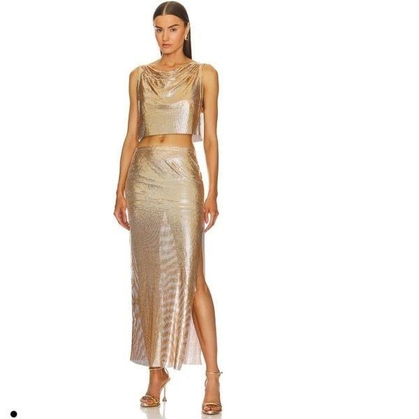 Lovers and Friends Sascha Top in Gold New XS